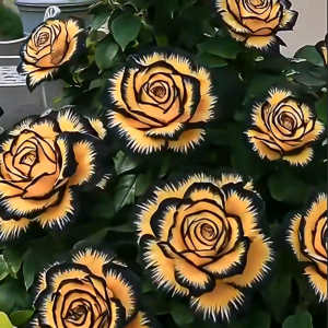 Rare  Yellow Heart Black Rose Flower Seeds